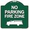 Signmission No Parking Fire Zone With Graphic Heavy-Gauge Aluminum Architectural Sign, 18" x 18", GW-1818-9818 A-DES-GW-1818-9818 - alternate 1